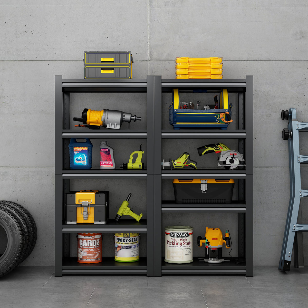 5 Tier Heavy Duty Metal Shelves for Garage Storage