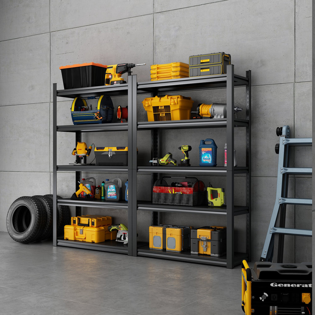 72"H 5 Tier Metal Shelves for Heavy Duty Storage