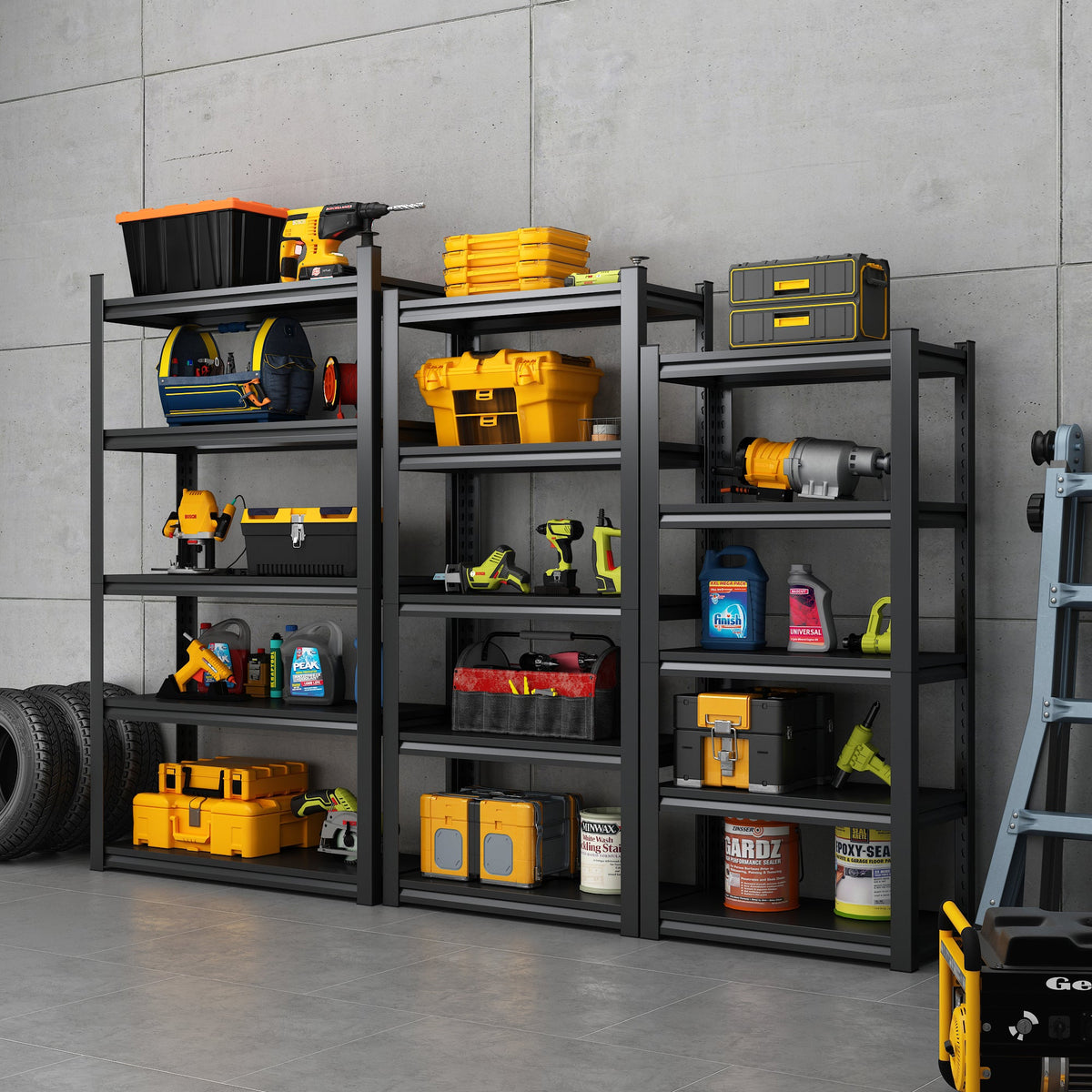 5 Tier Heavy Duty Metal Garage Shelves