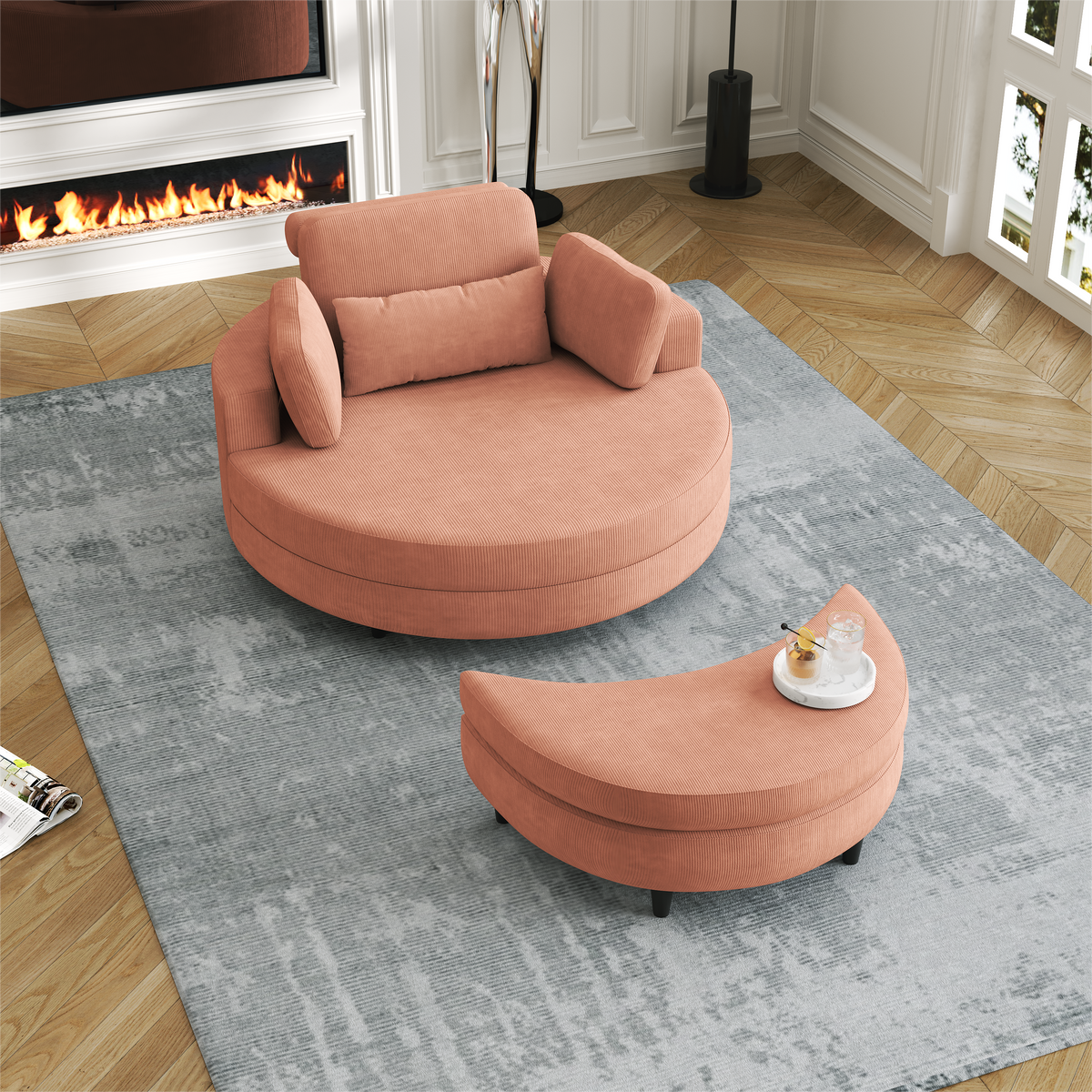 51-Inch Corduroy Sofa