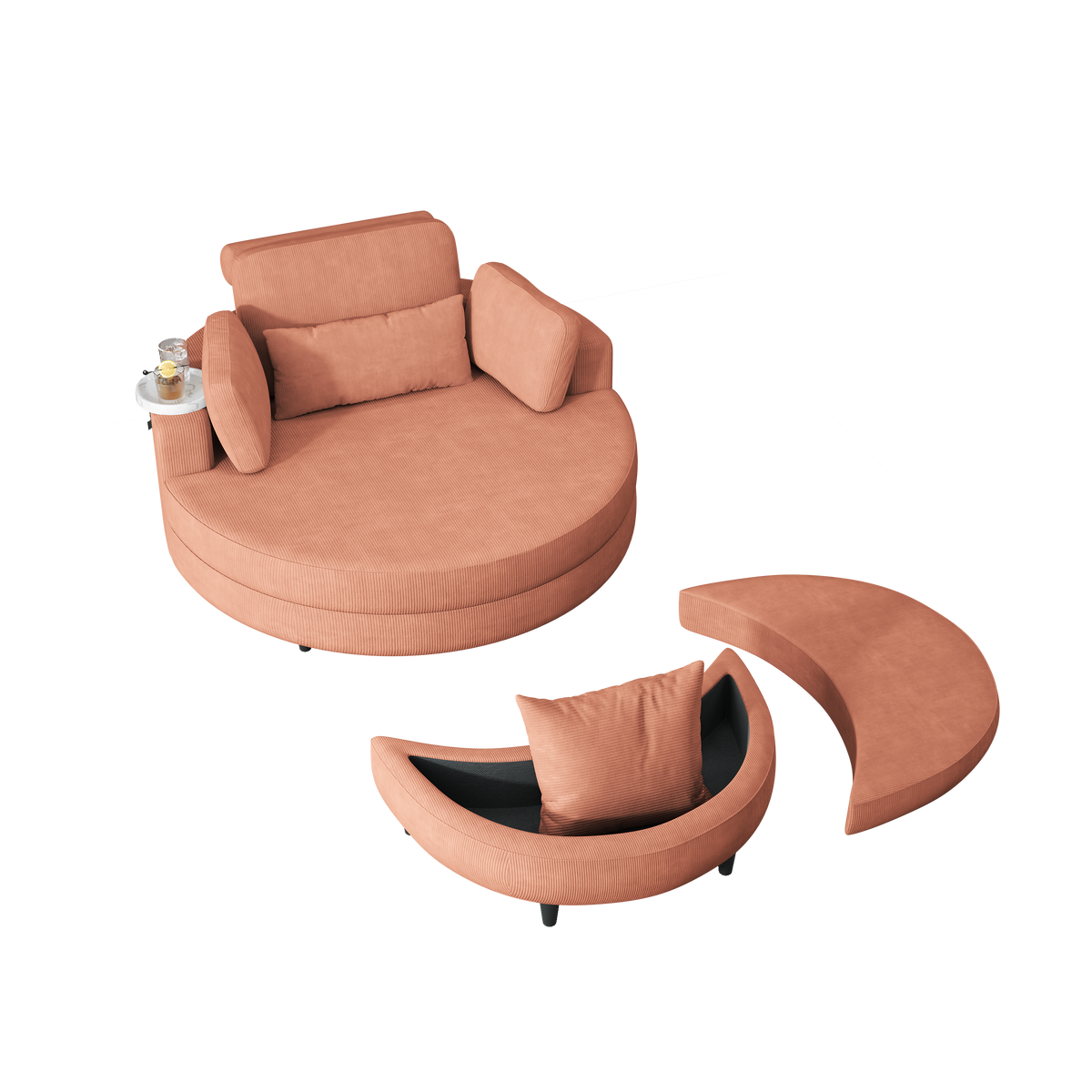 51-Inch Corduroy Sofa