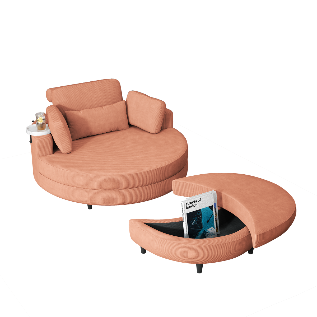 51-Inch Corduroy Sofa