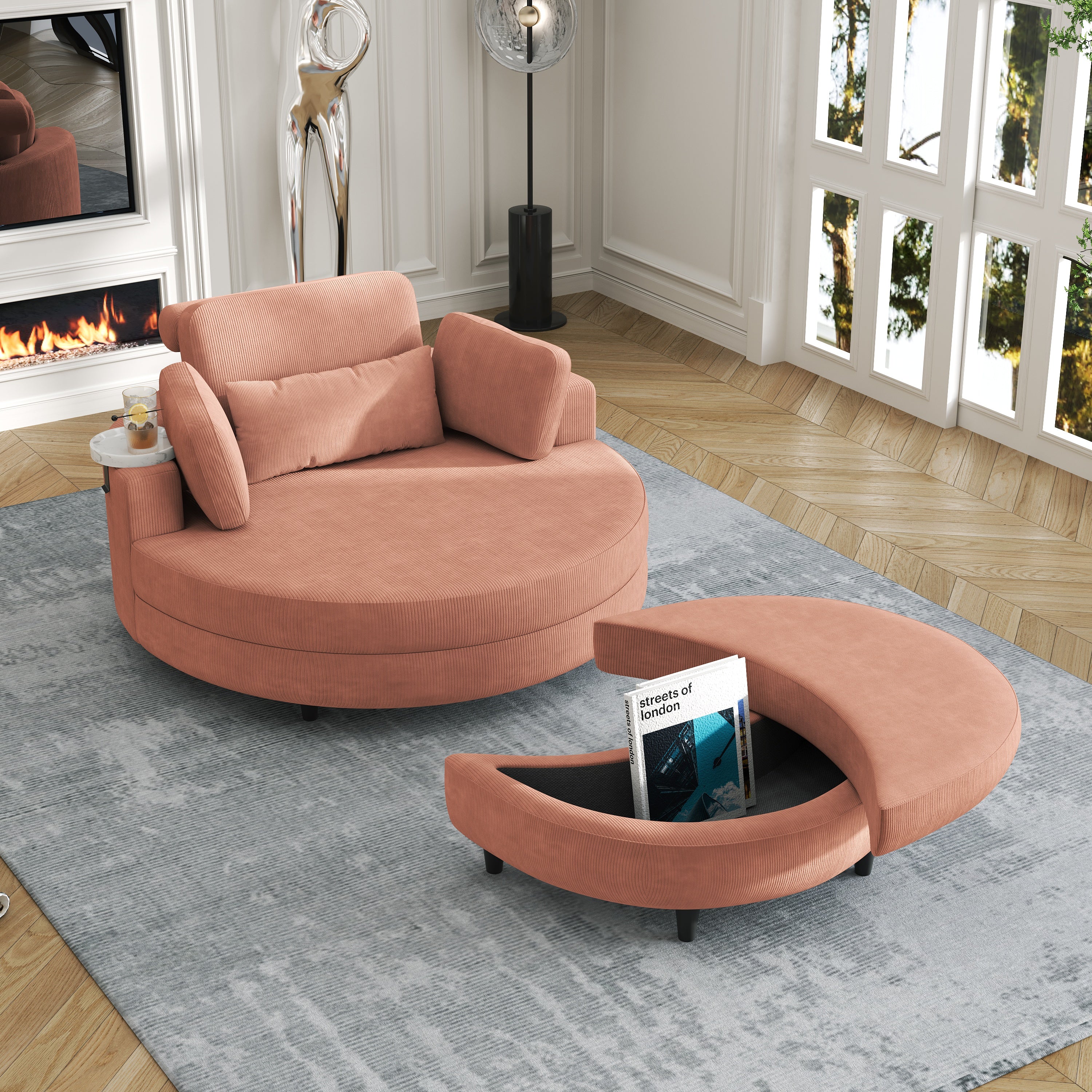51-Inch Corduroy Sofa
