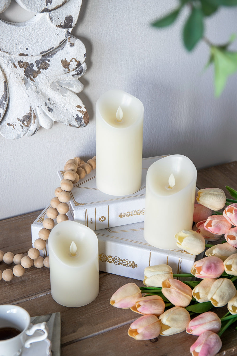 Set of 3 Flickering LED Candles