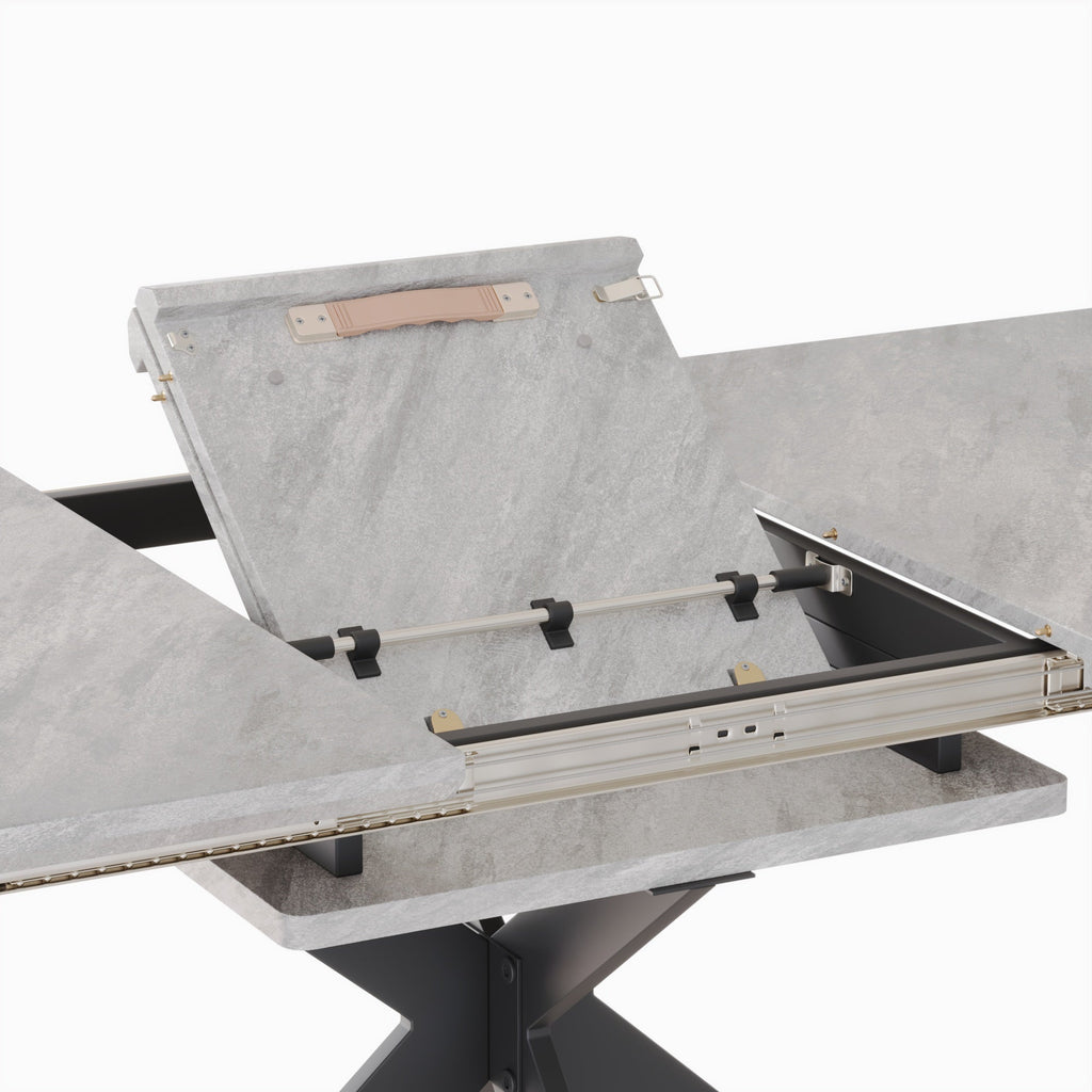 62.4" to 78.15" Extendable Dining Table Set for 6-8