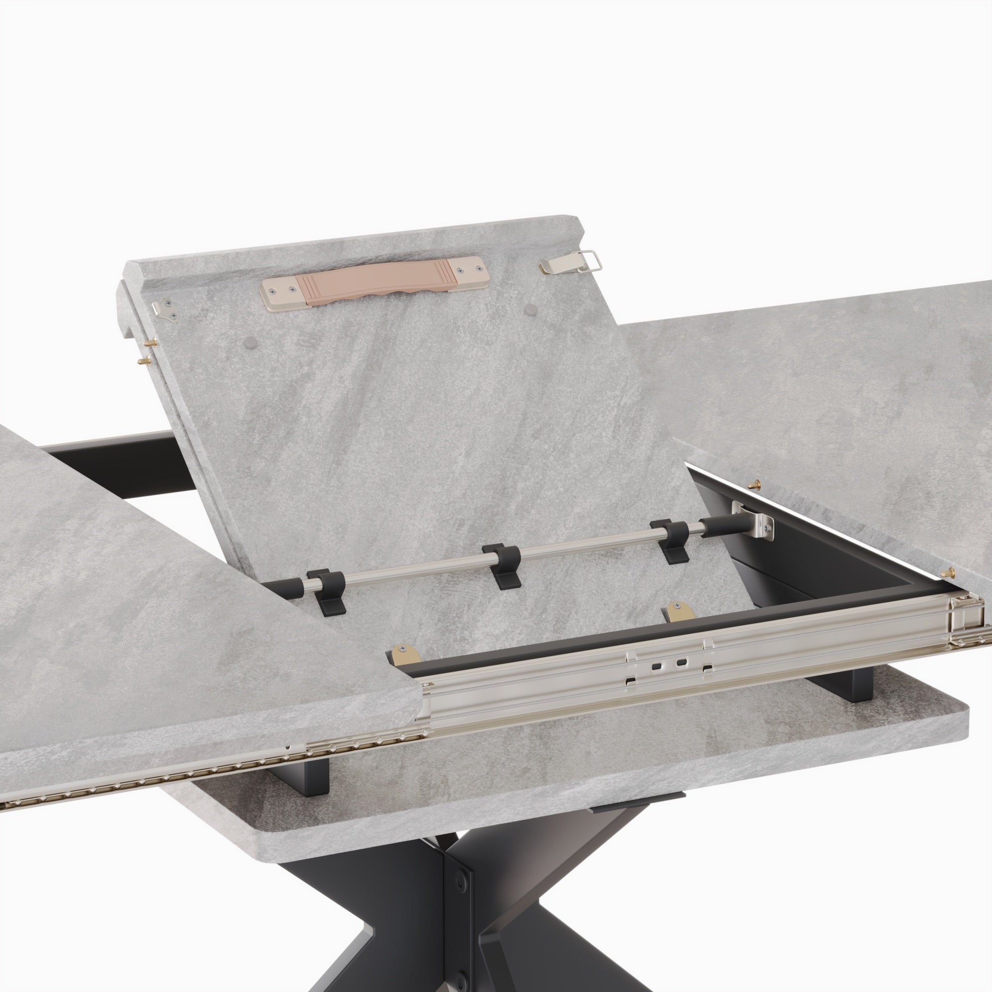 62.4" to 78.15" Extendable Dining Table Set for 6-8