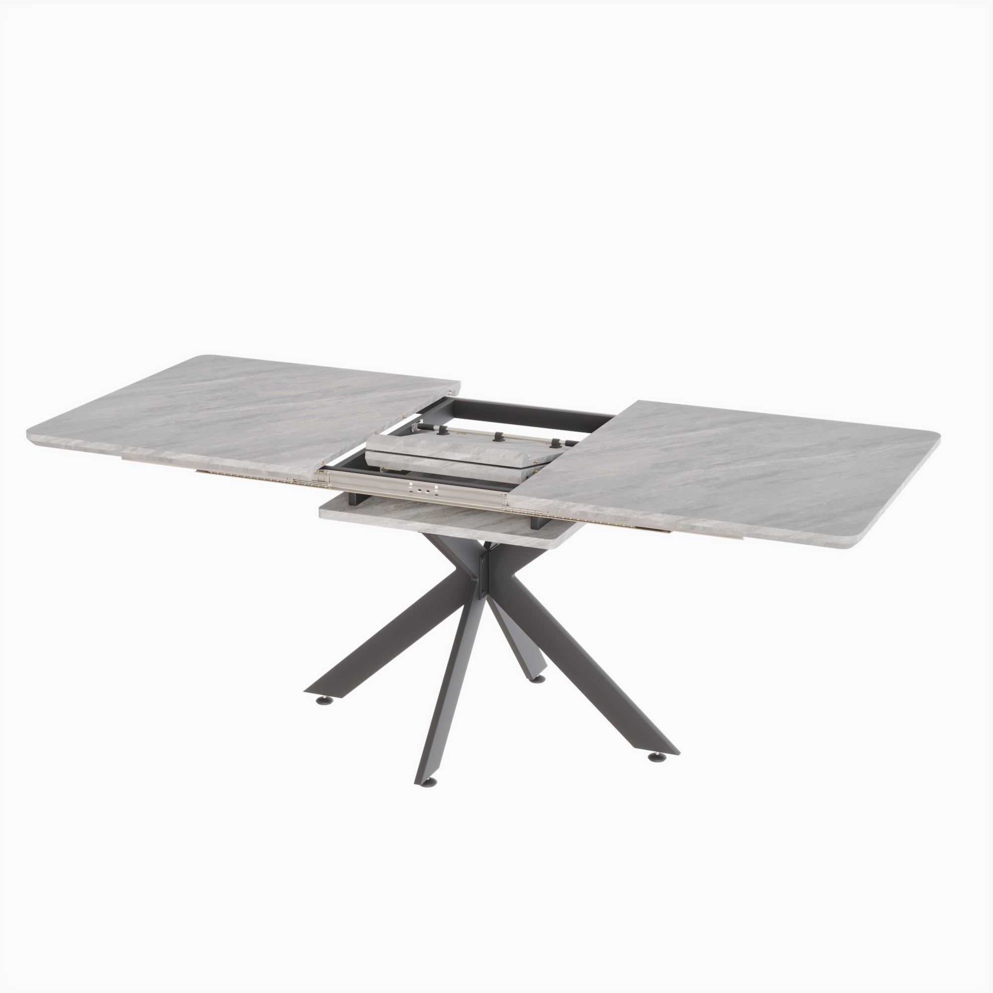 62.4" to 78.15" Extendable Dining Table Set for 6-8