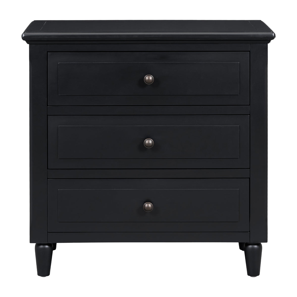 U_STYLE 28" Painted Nightstand with 3 Drawers