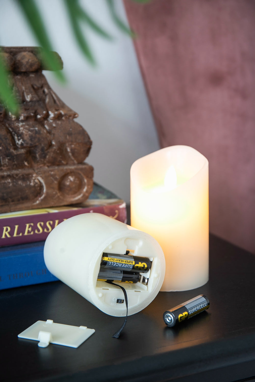 Set of 3 Flickering LED Candles