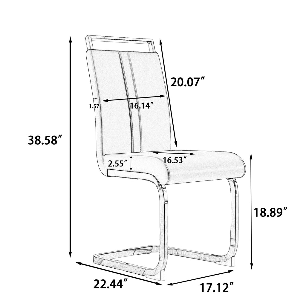 62.4" to 78.15" Extendable Dining Table Set for 6-8