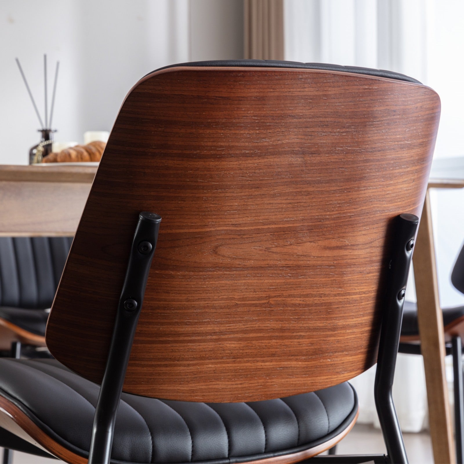 A&A Furniture Mid Century Modern Dining Chairs Set of 2