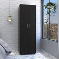 Armoire-Organiser 70.8"H with Two Shelves, Rod, and Double Door Cabinet
