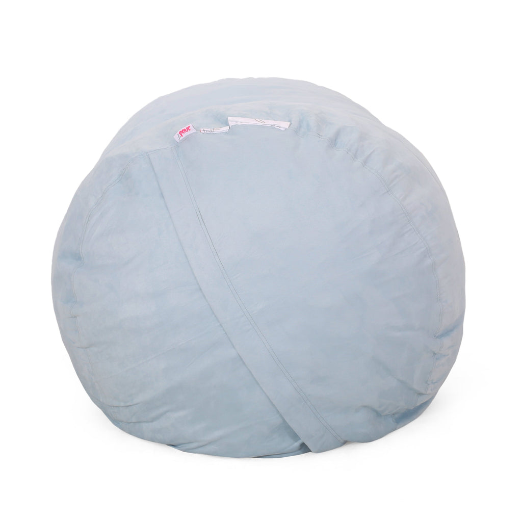 Aruba 8 Foot Microfiber Cylindrical Bean Bag - Seafoam