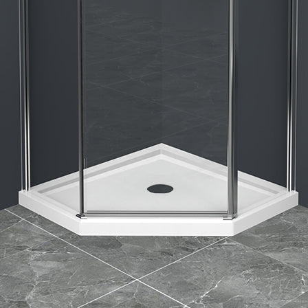 Goodyo 36 in. D x 36 in. W Corner Drain Neo-Angle Shower Base