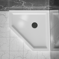 Goodyo 36 in. D x 36 in. W Corner Drain Neo-Angle Shower Base