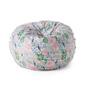 Barcadera 3 Foot Rounded Bean Bag, Leaf Print