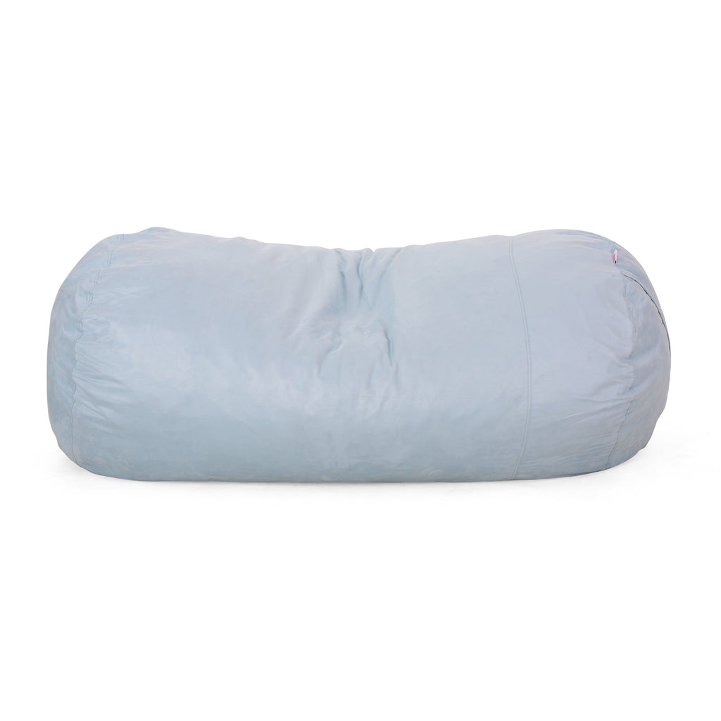 Aruba 8 Foot Microfiber Cylindrical Bean Bag - Seafoam