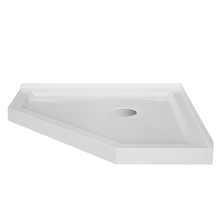Goodyo 36 in. D x 36 in. W Corner Drain Neo-Angle Shower Base