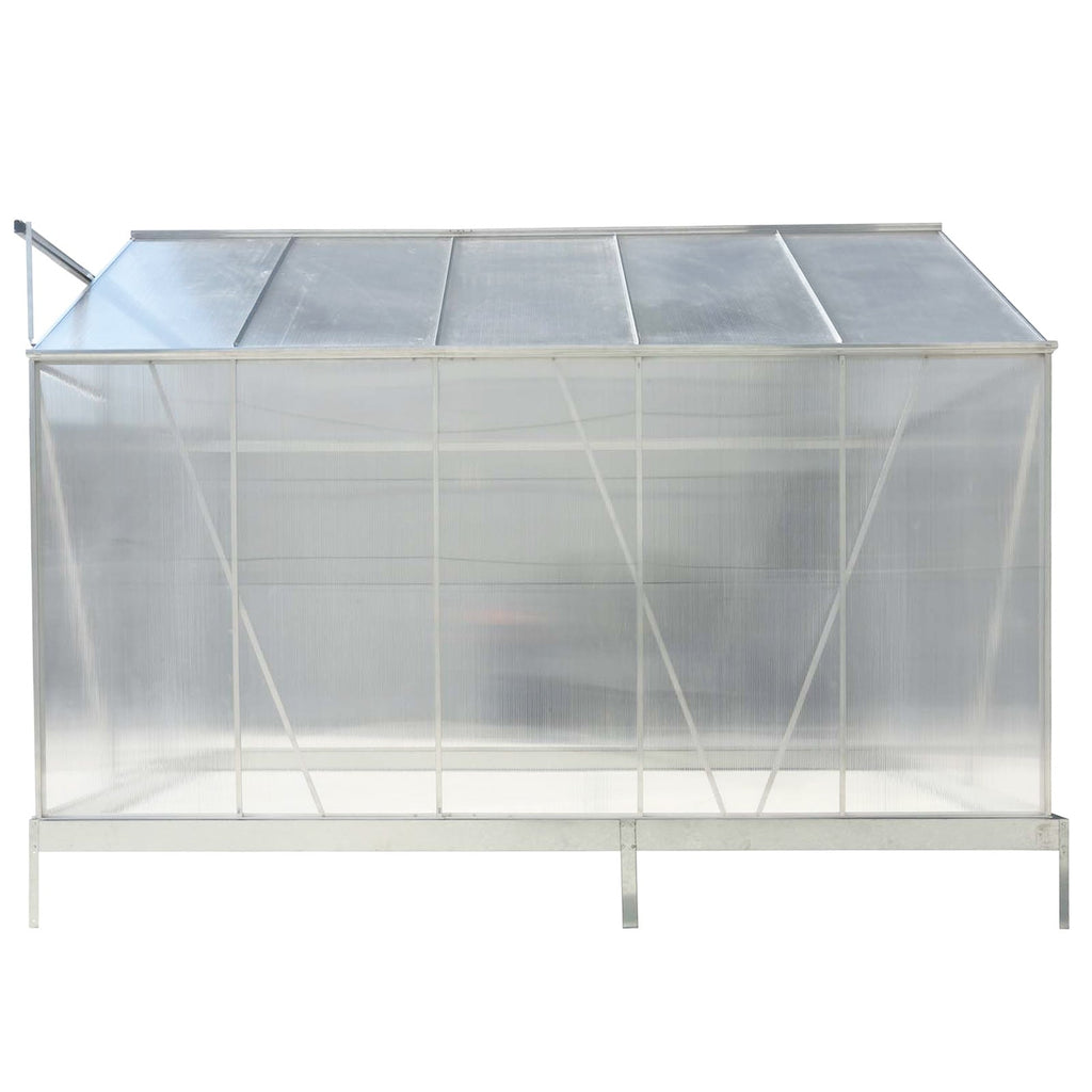 6.3' x 10.2' x 7' Polycarbonate Greenhouse, Heavy Duty Outdoor Aluminum Walk-in