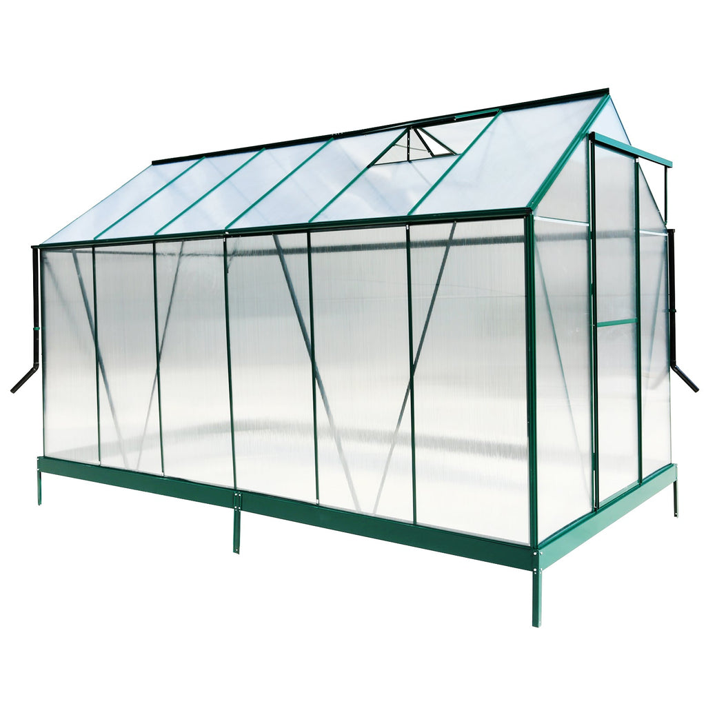 Heavy Duty Polycarbonate Greenhouse - 6.3'*12.2'*7'
