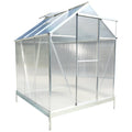 6.3' x 6.2' Polycarbonate Greenhouse, Heavy Duty Outdoor Aluminum Walk-in