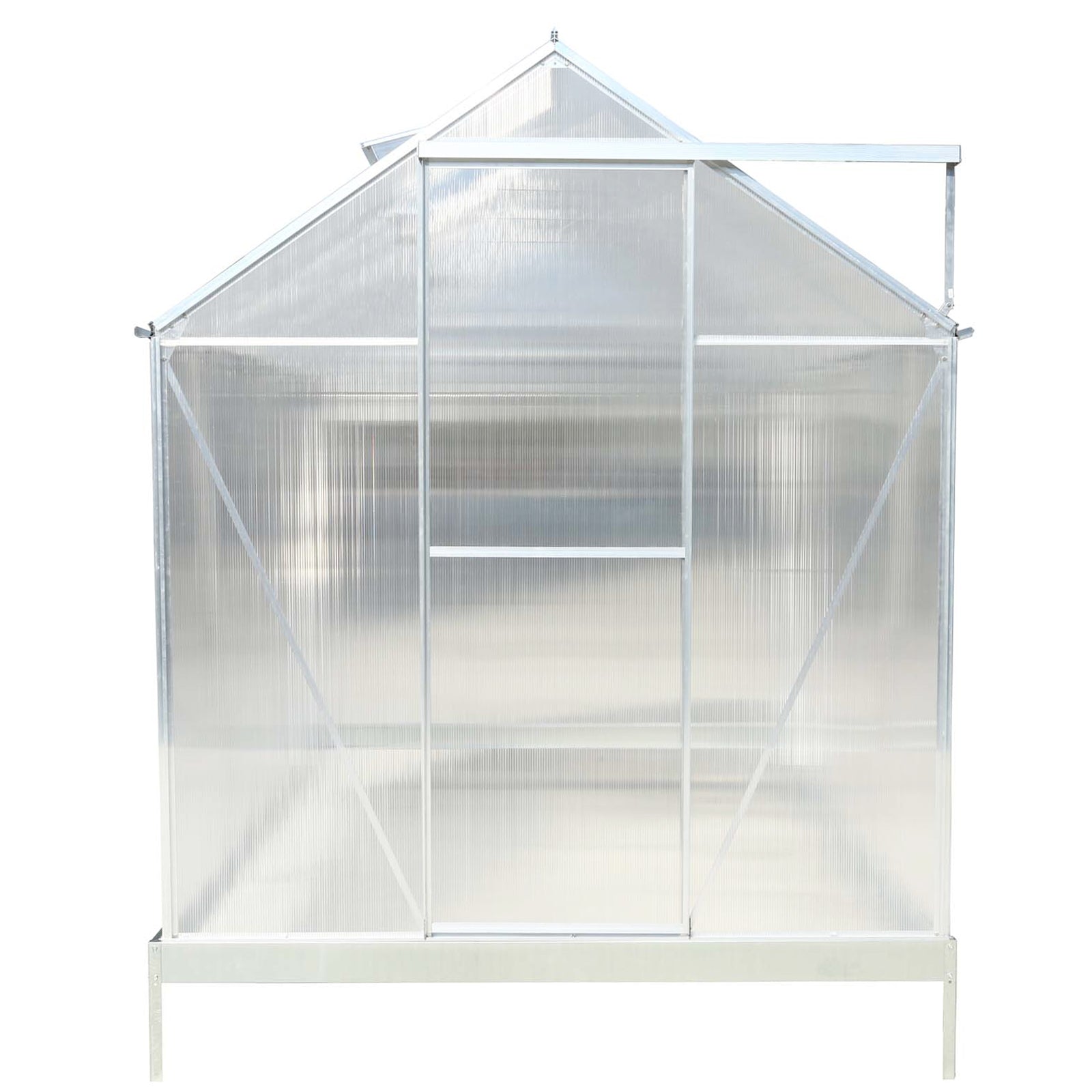6.3' x 10.2' x 7' Polycarbonate Greenhouse, Heavy Duty Outdoor Aluminum Walk-in