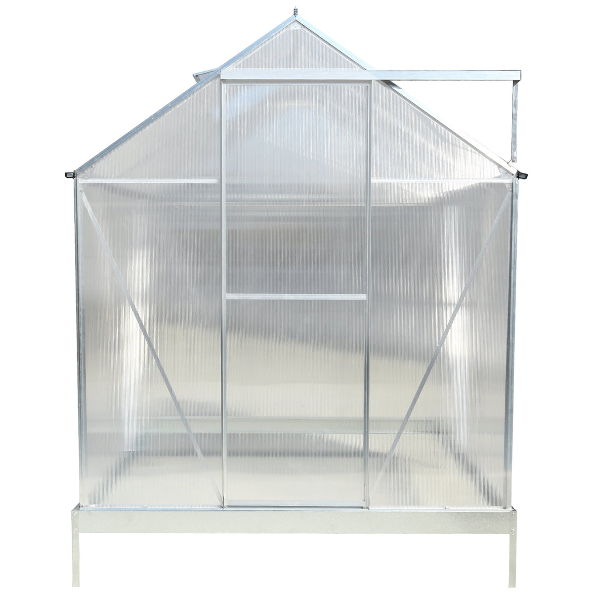 6.3' x 6.2' Polycarbonate Greenhouse, Heavy Duty Outdoor Aluminum Walk-in