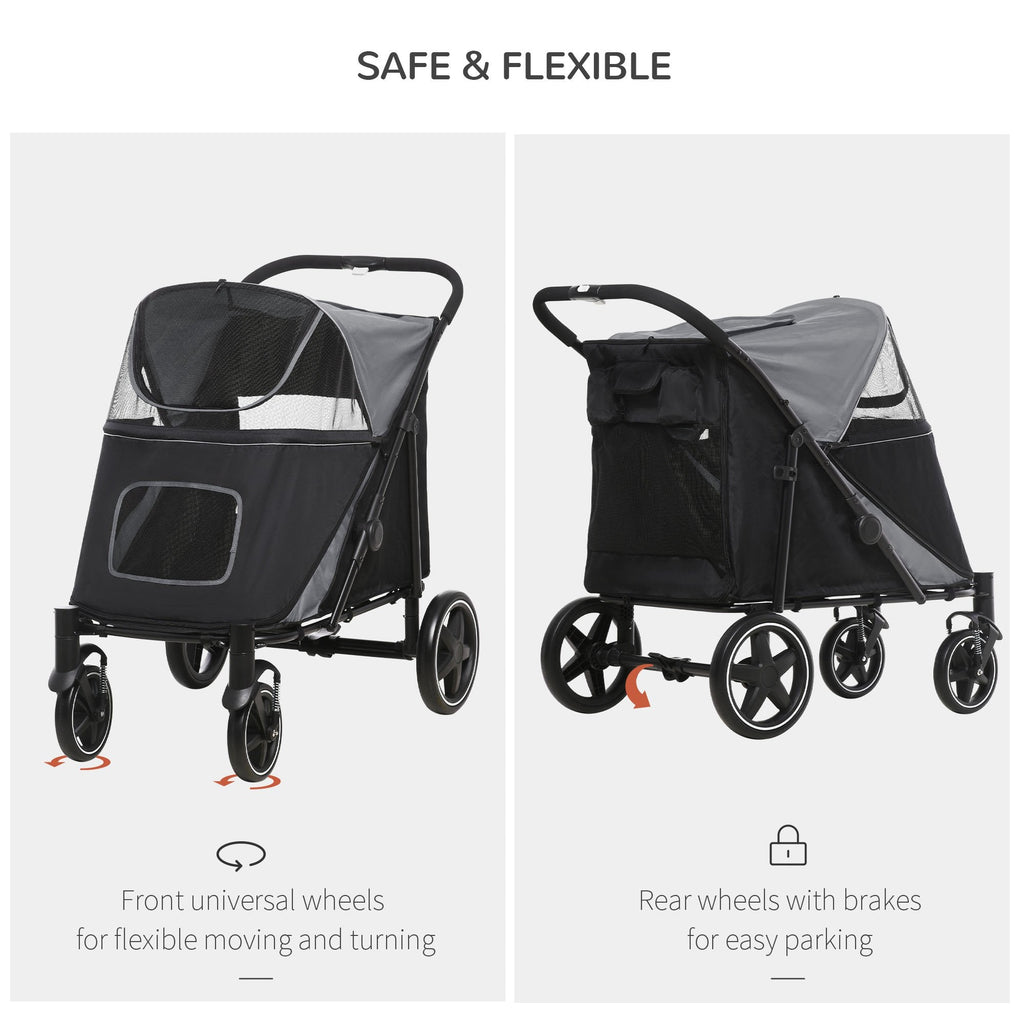 PawHut One-Click Foldable Doggy Stroller