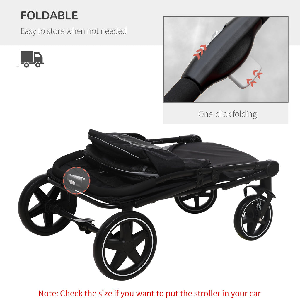 PawHut One-Click Foldable Doggy Stroller