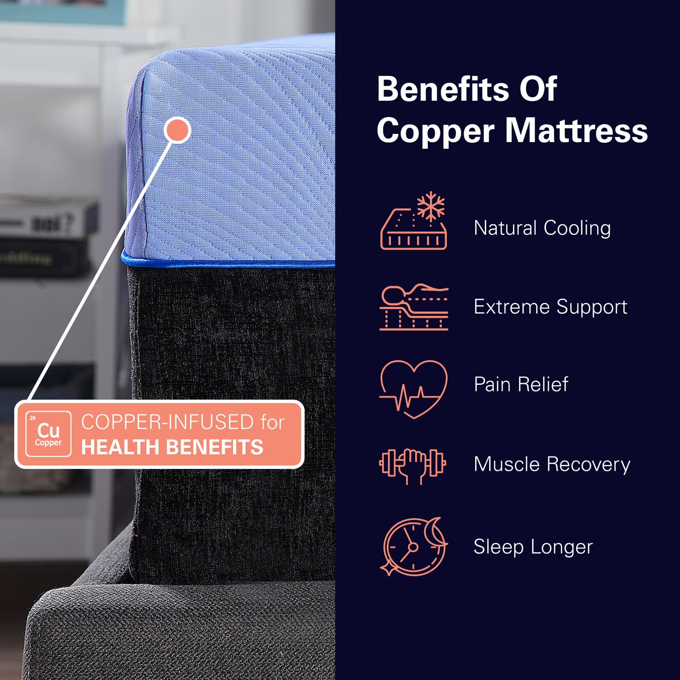 Bridgevine Home 12 Inch Refresh Hybrid Cooling GelCare Memory Foam and Coil Adult Mattress, King Size