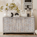 Farmhouse Style 4 Door Wooden Accent Cabinet