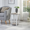 Elysian Contemporary Round End Table with Shelf