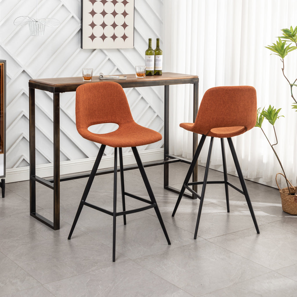 Porth Fabric Kitchen 28.25" Counter Height Stools, Set of 2