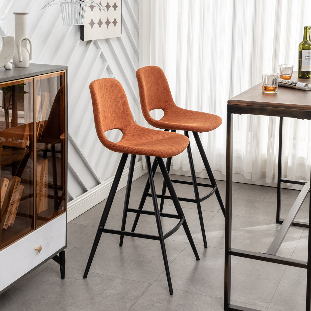 Porth Fabric Kitchen 28.25" Counter Height Stools, Set of 2