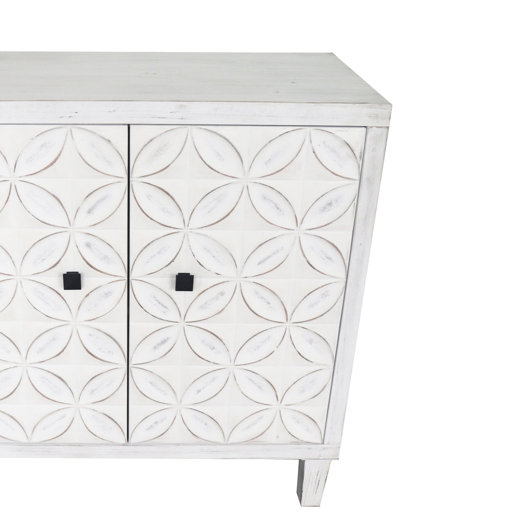 Accent Cabinet 4 Door Wooden Cabinet Sideboard Buffet Server