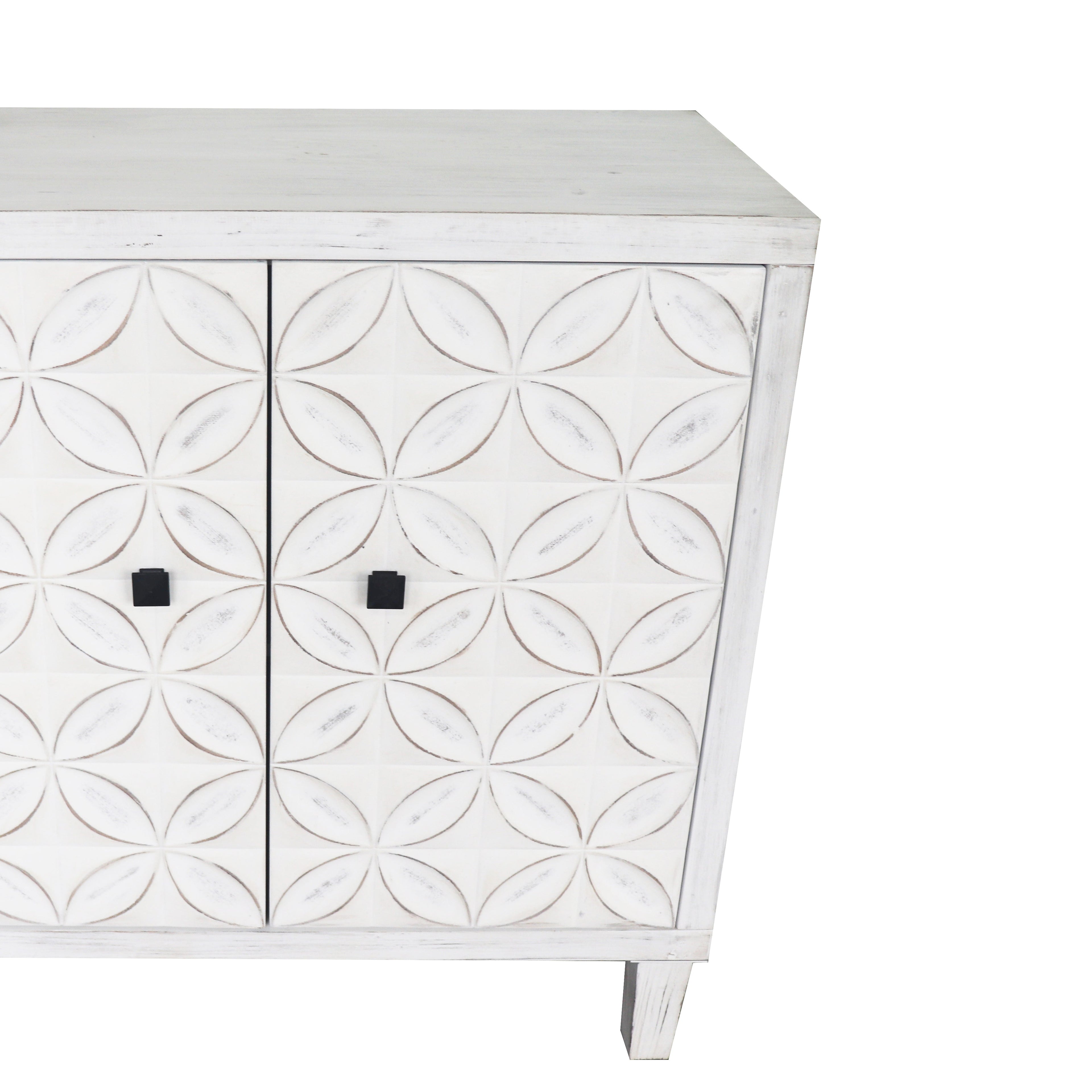Accent Cabinet 4 Door Wooden Cabinet Sideboard Buffet Server