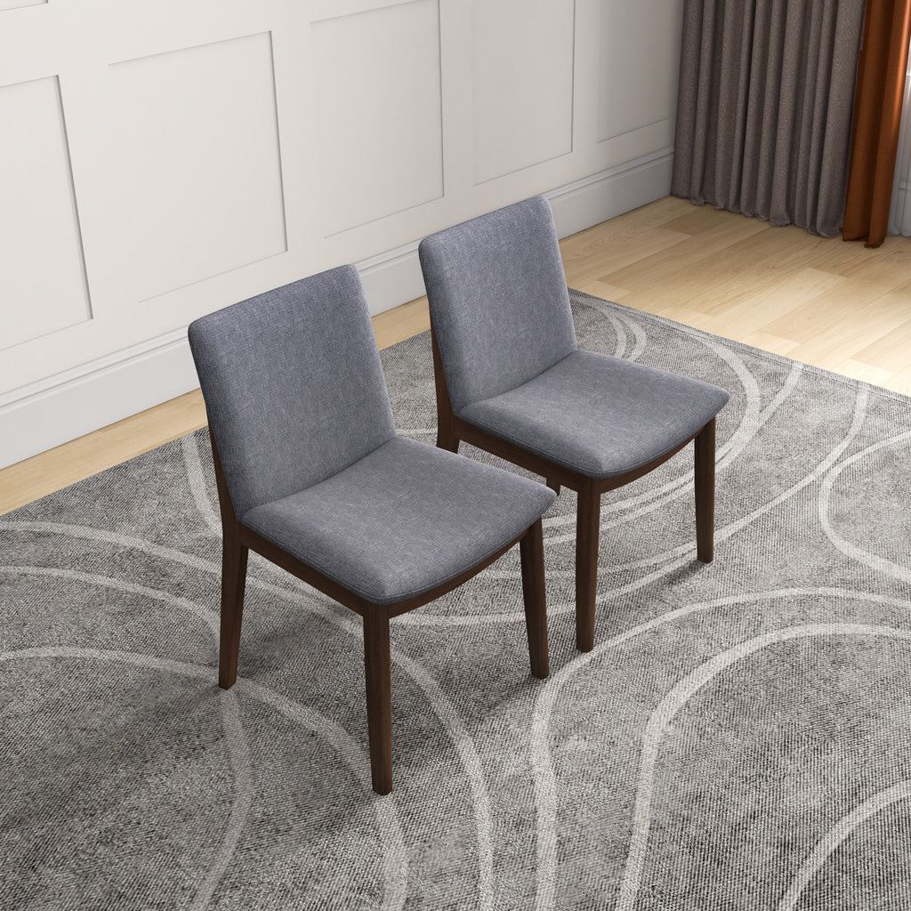Top Quality Laura Mid-Century Modern Solid Wood Dining Chair Set of 2
