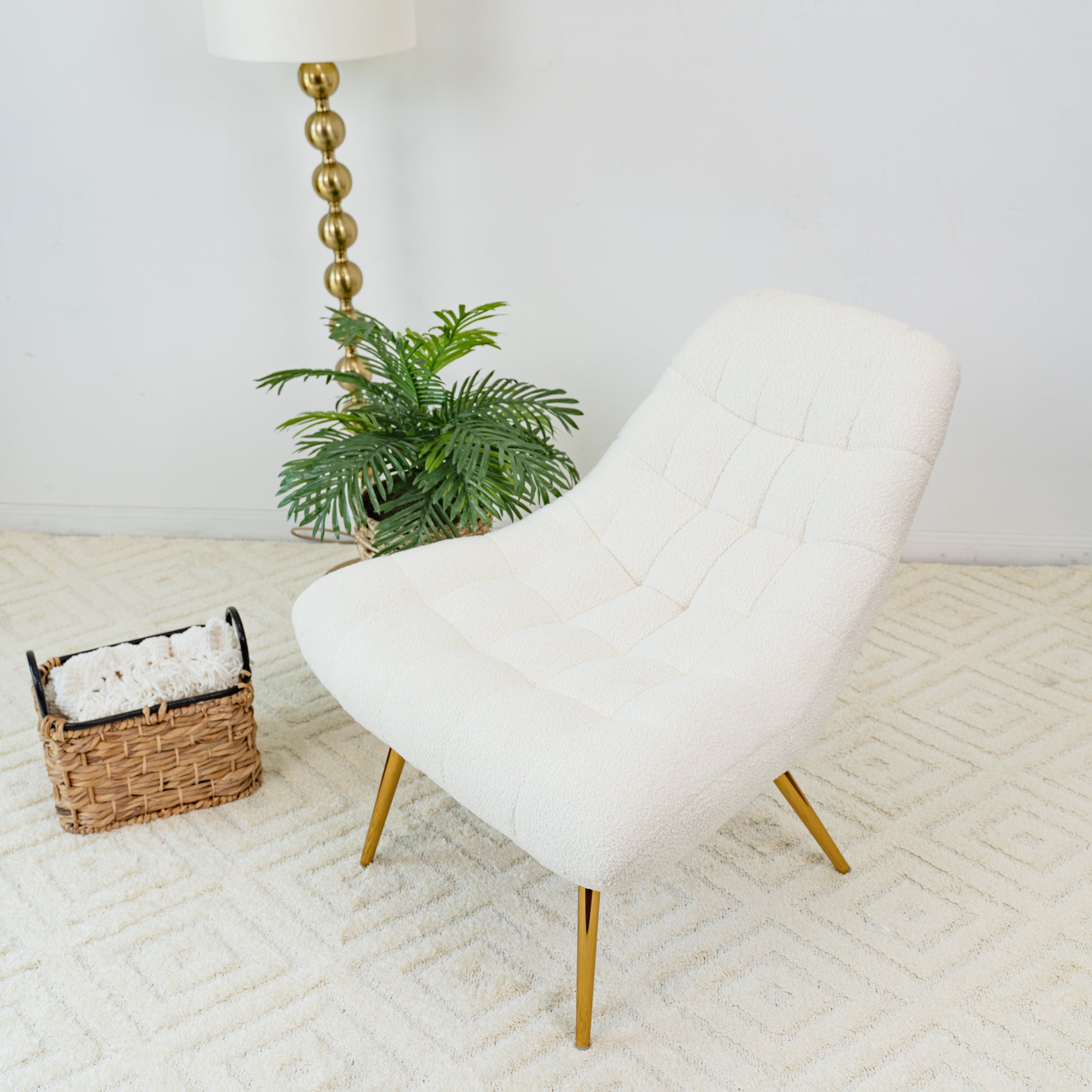 Aubrey French Boucle Lounge Chair