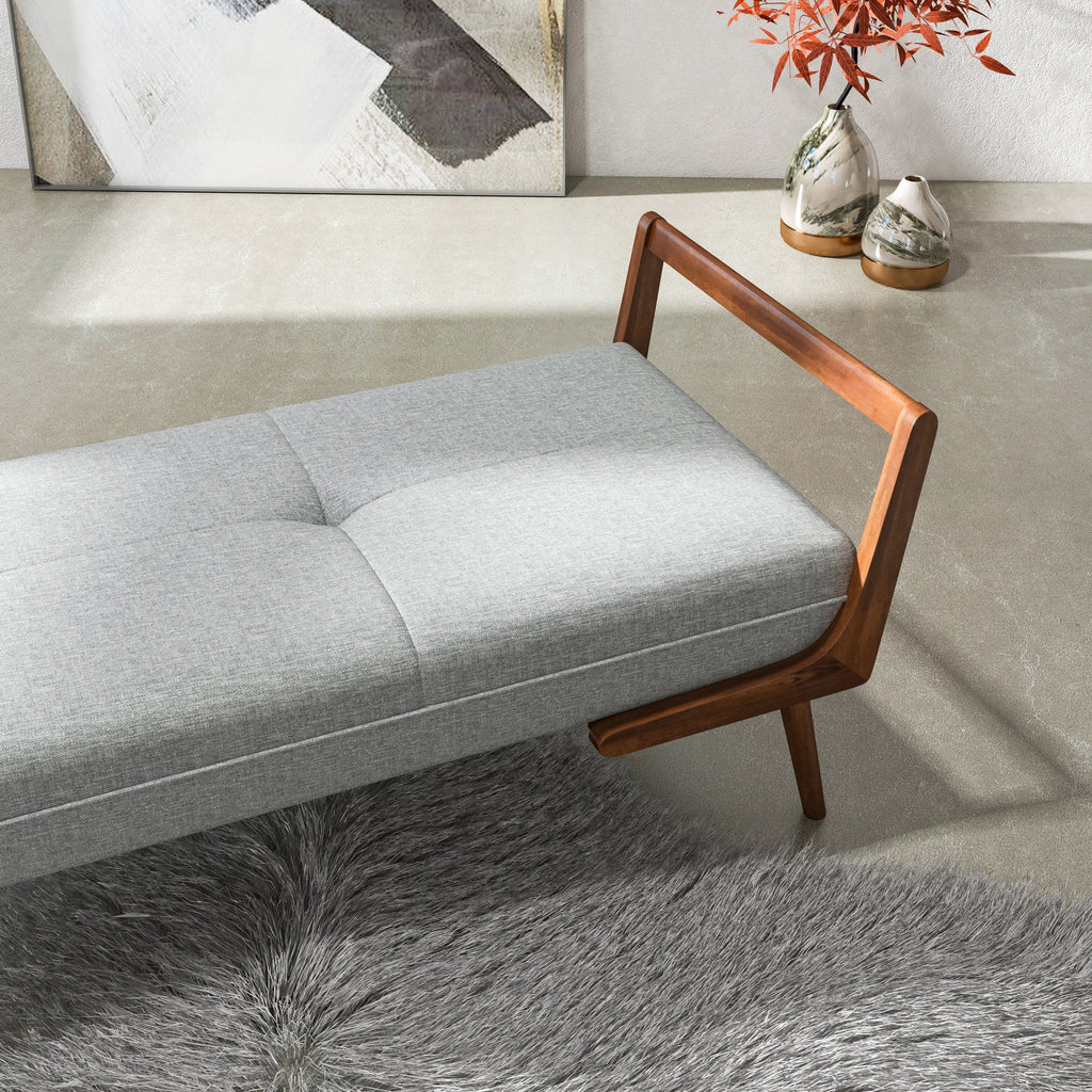 Modern Cora Mid Century Modern Bench
