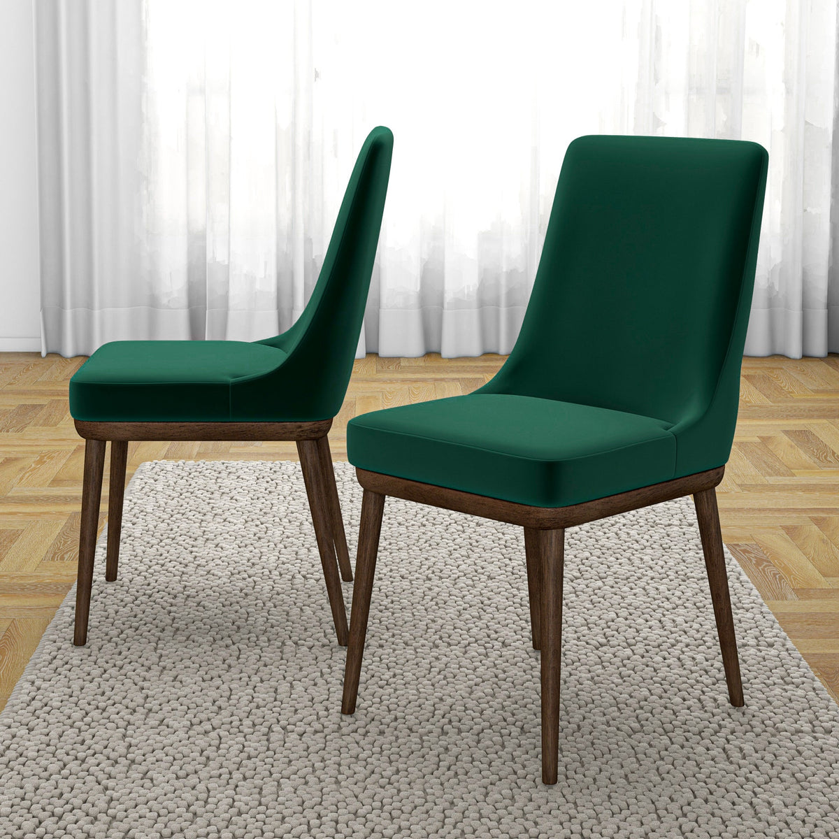 Fast Delivery Kate Mid-Century Modern Dining Chair Set of 2