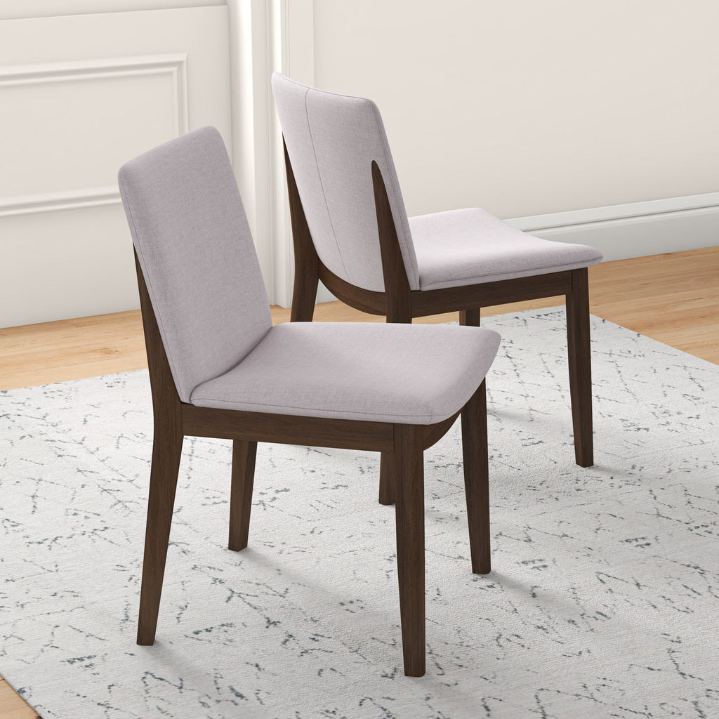 Modern Laura Mid-Century Modern Solid Wood Dining Chair Set