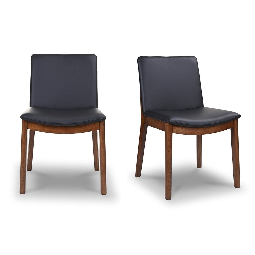 Laura Mid-Century Modern Solid Wood Dining Chair Set of 2
