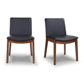 Laura Mid-Century Modern Solid Wood Dining Chair Set of 2