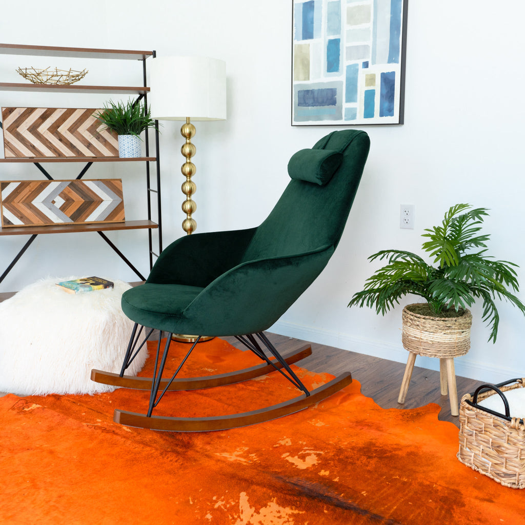 Chloe Mid Century Modern Rocker Livingroom and Bedroom Chair