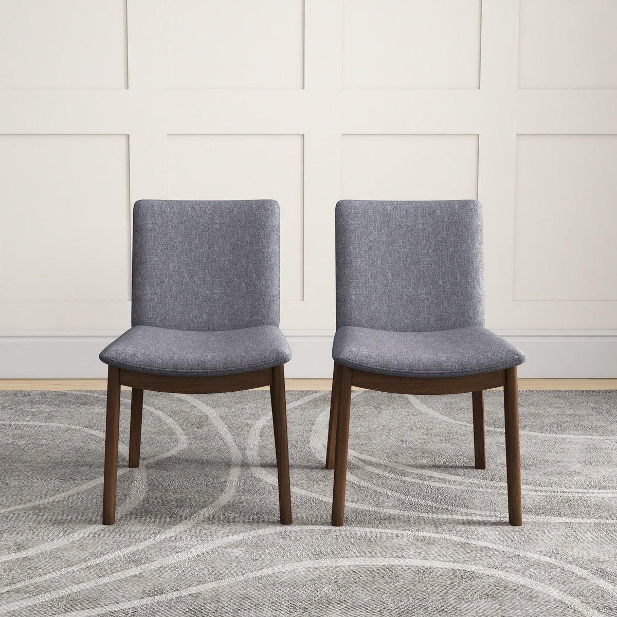 Top Quality Laura Mid-Century Modern Solid Wood Dining Chair Set of 2