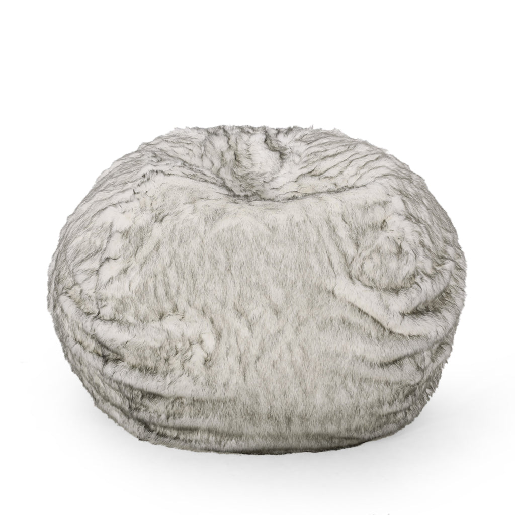 Negar 5 Foot Rounded Short Faux Fur Bean Bag