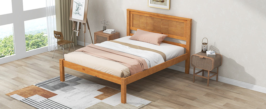 Twin Platform Bed Frame with Headboard