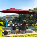 15x9ft Large Double-Sided Rectangular Outdoor Twin Patio Market Umbrella