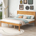 Platform Bed Frame with Headboard, Wood Slat Support, No Box Spring Needed, Queen