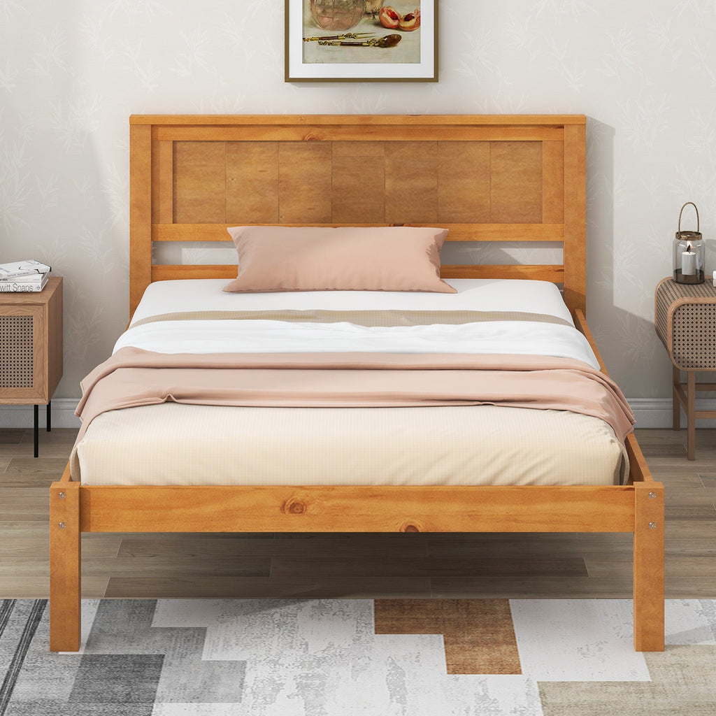 Twin Platform Bed Frame with Headboard